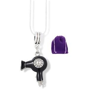 Hair Dryer - Hair Stylist Charm Snake Chain Necklace